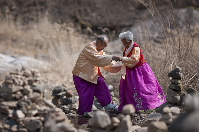 A scene from the film “My Love, Don’t Cross That River.”    Daemyung Culture Factory