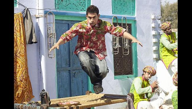 Aamir Khan appears in a scene from the film “PK” (UTV Motion Pictures)
