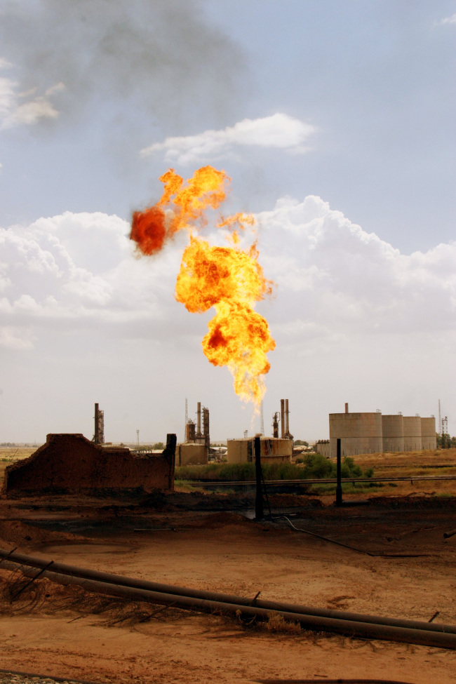 A view of the oil facility at the Baba Gurgur oil field in the Arafa district of Kirkuk, Iraq.   Bloomberg