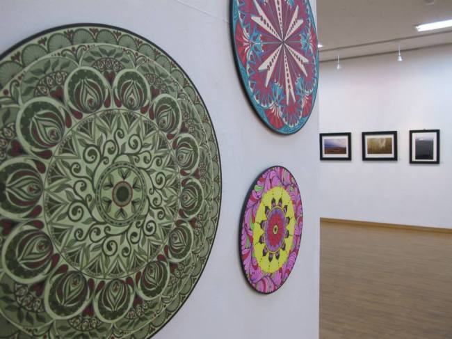 Mandala paintings by Rika Scholtz will be on display at Gallery D.A.C. until Sunday.   DAC