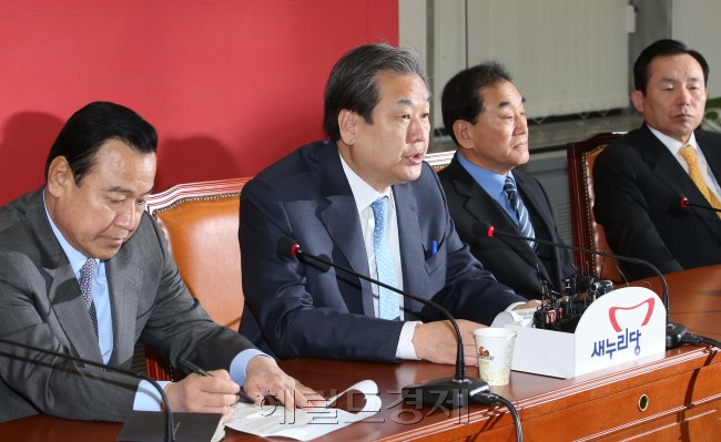 김무성 새누리당대표가 7일오전 국회에서 열린 최고중진연석회의에서 모두발언을 하고 있다. [이길동 기자/gdlee@heraldcorp.com]