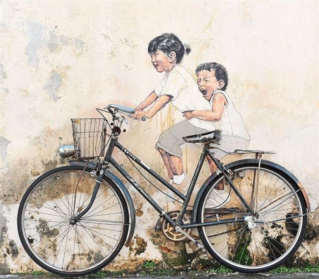 A mural in George Town.   The Star