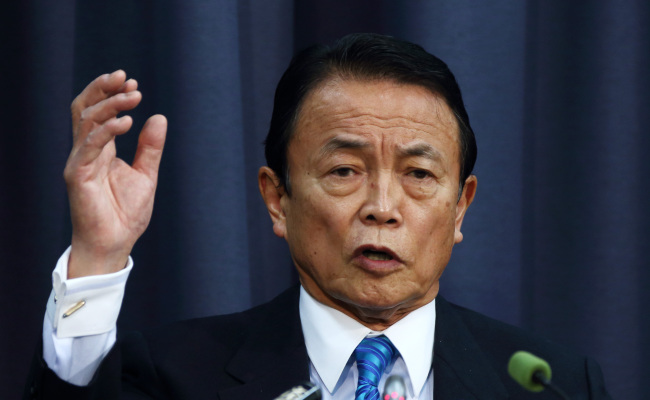 Taro Aso.   Bloomberg