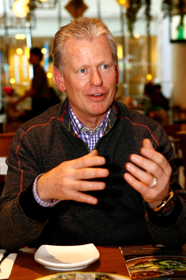 G.J. Hart, CEO of California Pizza Kitchen, speaks to The Korea Herald.  CPK