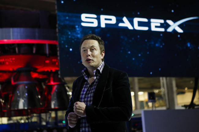 Elon Musk, chief executive officer of Space Exploration Technologies Corp.    (Bloomberg)