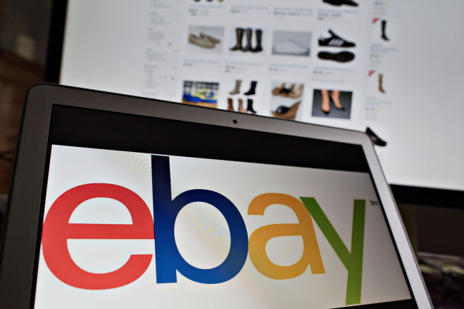 The Ebay logo and website in Tiskilwa, Illinois.   Bloomberg