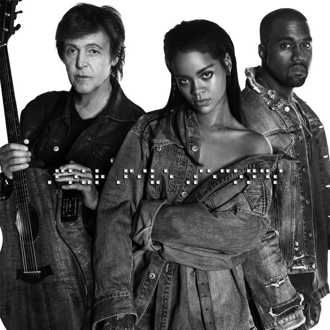 Rihanna’s new single “FourFiveSeconds” is a collaboration with Paul McCartney and Kanye West. Official website
Rihanna’s new single “FourFiveSeconds” is a collaboration with Paul McCartney and Kanye West. Official website