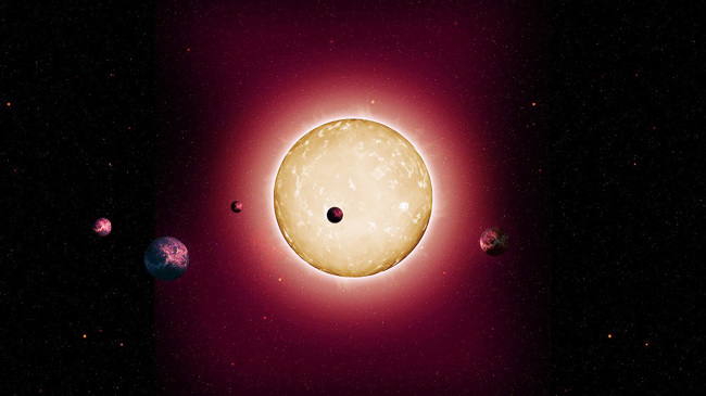An artist’s conception of the Kepler-444 star system.   AP-Yonhap