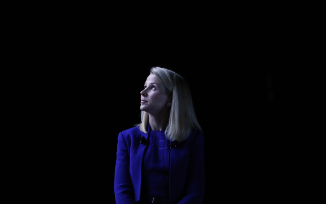 Marissa Mayer, chief executive officer of Yahoo! Inc., looks on at the Cannes Lions International Festival Of Creativity in Cannes, France, on Tuesday, June 17, 2014. Photographer: Simon Dawson/Bloomberg
Yahoo CEO Marissa Mayer.    Bloomberg
