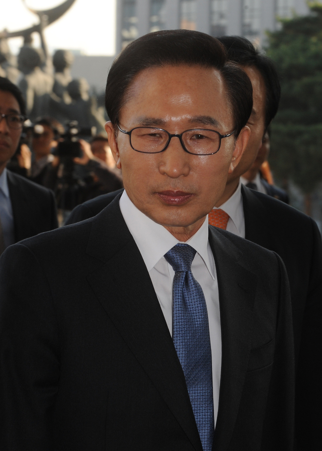 Former President Lee Myung-bak.   The Korea Herald