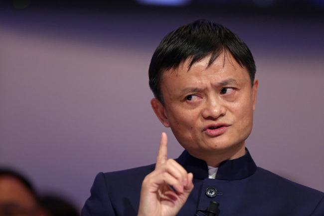 Jack Ma, billionaire and chairman of Alibaba Group Holding Ltd., gestures as he speaks during a session on day three of the World Economic Forum (WEF) in Davos, Switzerland, on Friday, Jan. 23, 2015. World leaders, influential executives, bankers and policy makers attend the 45th annual meeting of the World Economic Forum in Davos from Jan. 21-24. Photographer: Chris Ratcliffe/Bloomberg *** Local Caption *** Jack Ma
Alibaba chairman Jack Ma.   Bloomberg