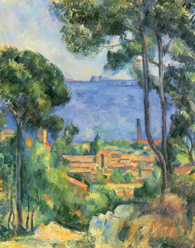 “Vue sur L’Estaque et Le Chateau d’If” by Paul Cezanne.   www.paul-cezanne.org
