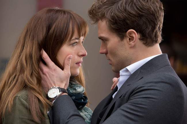 Dakota Johnson and James Dornan star in “Fifty Shades of Grey.”    Universal Pictures
Dakota Johnson and James Dornan star in “Fifty Shades of Grey.”    Universal Pictures