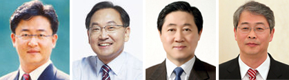 From left: Hong Yong-pyo, Yoo Il-ho, Yoo Ki-june and Yim Jong-yong. (Yonhap)