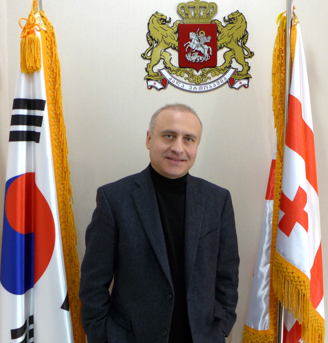 Georgian Ambassador to Korea Nokoloz Apkhazava.   Joel Lee/The Korea Herald