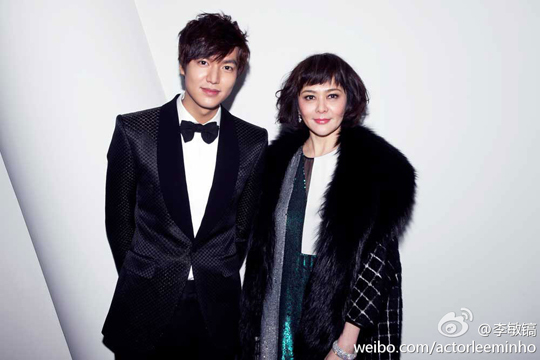 사진=배우 이민호(왼쪽)와 관지림 [출처=이민호 웨이보]