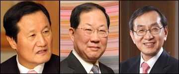 (왼쪽부터) 윤증현, 박병원, 김동수