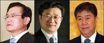 (왼쪽부터) 윤증현, 박병원, 김동수
