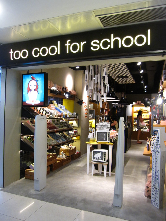 A Too Cool for School store in Singapore.   Too Cool for School