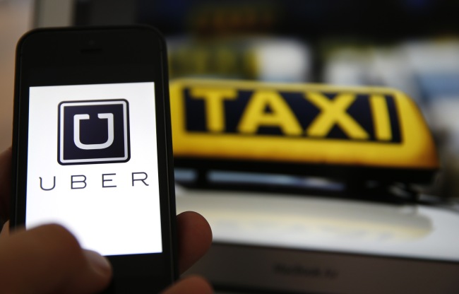 The Uber mobile application