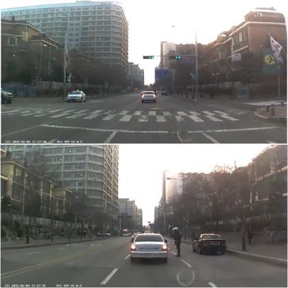 지난 2월 4일 오후 5시께 경찰이 경기 일산의 한 교회 앞 사거리를 지나가던 A 씨의 차량을 불러세웠다. A 씨는 “직좌신호를 보고 직진했다”고 항의했지만 경찰은 “신호 반대편에서 봤는데 빨간불에 주행했다”고 말했다. 당시 블랙박스에 찍힌 동영상을 보면 A 씨의 주장대로 직진 당시 신호등은 직좌 파란불이었다.