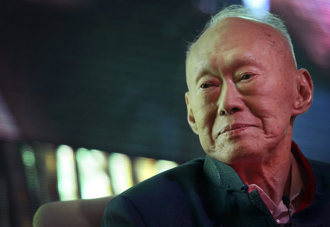 Singapore’s first Prime Minister Lee Kuan Yew.   AP-Yonhap