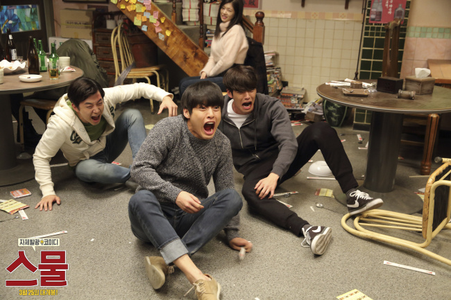 From left: Lee Jun-ho, Kang Ha-neul and Kim Woo-bin in comedy flick “Twenty.”   NEW