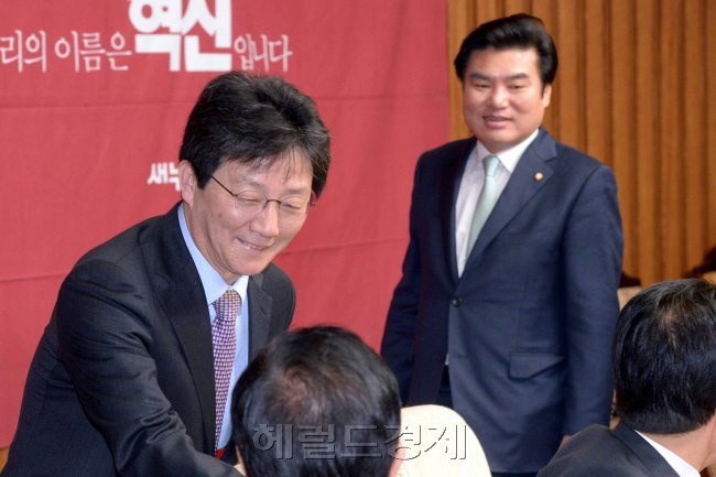 새누리당 주요당직자회의. 유승민 원내대표가 대표발언을 하고 있다. 정희조 기자/checho@heraldcorp.com