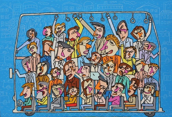 신흥우, Bus, 116×72㎝, Technical mixture, 2012 [사진제공=슈페리어갤러리]
