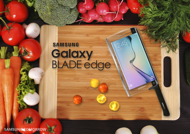 Samsung’s fake smart knife Galaxy Blade Edge
Samsung’s fake smart knife Galaxy Blade Edge