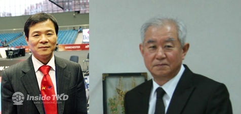 양진방 세계태권도 연맹 사무국장 내정자와 최창신 WTF 총괄상임고문(이상 왼쪽부터)