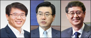 (왼쪽부터) 박동건 삼성디스플레이 사장, 조남성 삼성SDI 사장, 이윤태 삼성전기 사장