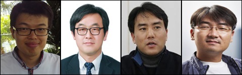 (위에서부터)GIST 정원진 교수, 서울대 이준호 교수, 전자부품연구원 김영준 연구원, 한국산업기술대 이성남 교수