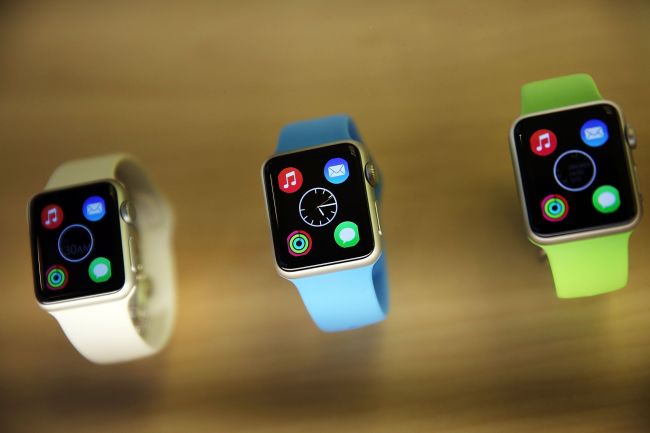 The new Apple Watch is viewed at an Apple store in Manhattan on Friday in New York. AFP