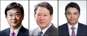왼쪽부터 김진면 사장, 정성식 사장, 성낙용 상무. [사진제공=휠라코리아]