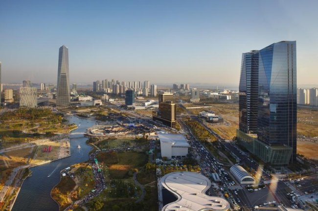 송도 신도시 전경 이미지.