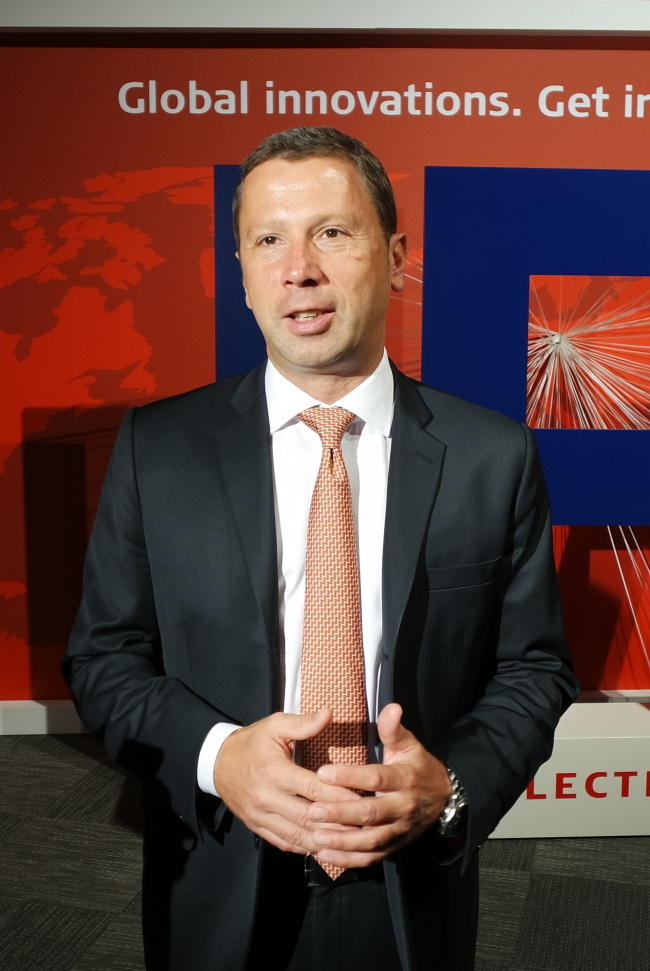 IFA executive director Jens Heithecker speaks at the IFA Global Conference in Valetta, Malta, Saturday.    Lee Ji-yoon/The Korea Herald