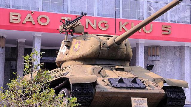 An old tank at an army museum in Da Nang.   The Straits Times