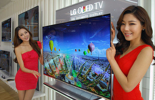 LG전자의 올레드 TV 제품사진.