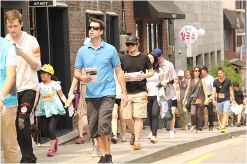 Participants take part in last year’s KAFLA charity walking event.   KAFLA