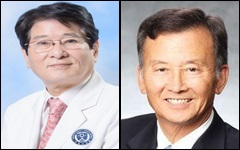 (왼쪽부터) 박정수 명예교수, 김유근씨