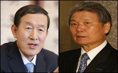 (왼쪽부터)허창수 전경련 회장, 사카키바라 사다유키 게이단렌 회장