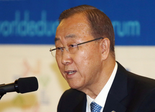 U.N. chief Ban Ki-moon.   Yonhap