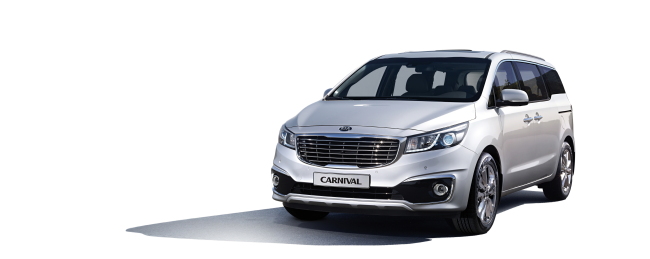 Kia Motors released its Carnival family minivan with a gasoline engine. The nine-seater can reach 280 horsepower and a torque of 34.3 kilogram meters, and has a fuel mileage of 8.3 kilometers per liter.    Kia Motors