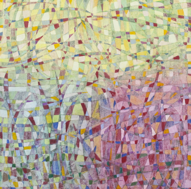 선율, 장지에 채색, 호분, 색연필, 90×90㎝, 2014 [사진제공=헤럴드아트데이]