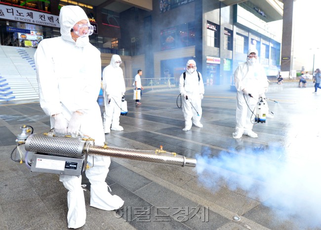 메르스 방역 현장. [사진=헤럴드경제DB]