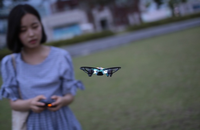 Combat quadrotor helicopter Drone Fighter by Korean drone manufacturer Byrobot (Byrobot)