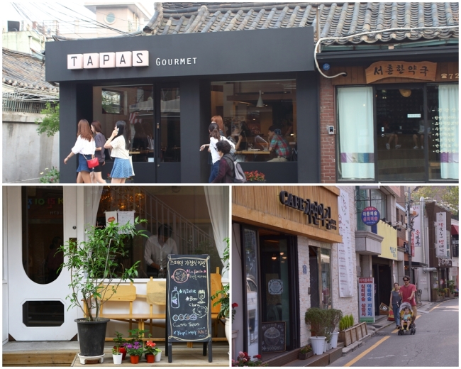 Unique and stylish pubs and cafes in Seochon Village, central Seoul
(Chung Hee-cho/ The Korea Herald)