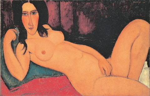 "Reclining Nude with Loose Hair" by Amedeo Modigliani (Osaka City Museum of Modern Art)