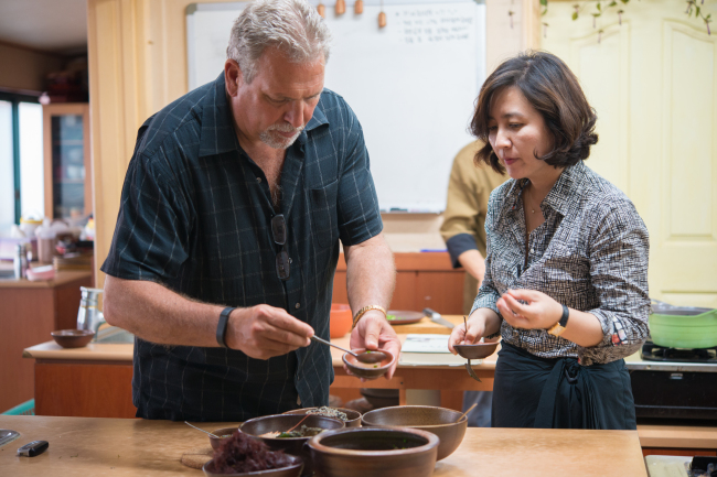 Filming in June for “Savoring the Best of World Flavors: Korea” documentary.   John Barkley